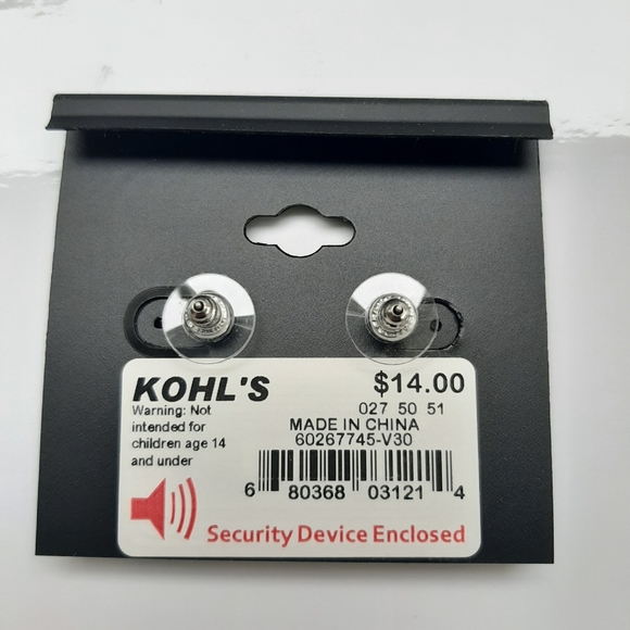 Rock & Republic Dk Silver Studded Star Earrings - Picture 2 of 2